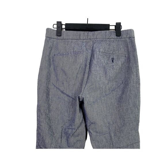 J.Crew Cropped Chambray Straight Leg High Rise Cotton Trouser 4 Blue Grey #3907 - Picture 5 of 15